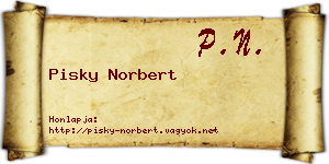 Pisky Norbert névjegykártya